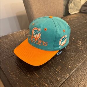 Vintage NFL Miami Dolphins Script Snapback The Game Hat